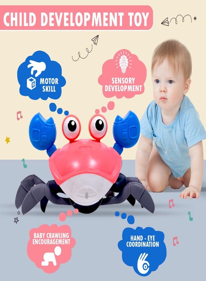 Wembley Musical Baby Gift Toys for Kids 1-3 Years Learning Activity Cube Preschool Early Brain Development Educational Interactive Game Dancing Moving Walking Sensory Crawling Crab,multicolor - Image 2
